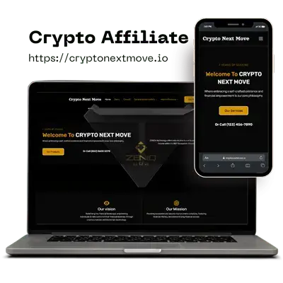 Crypto Affiliate Website Design by Aquorix